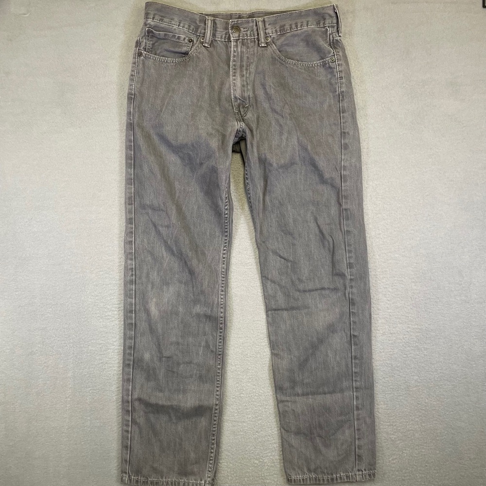 Levi's 505 Regular Fit Jeans Men 32x31 Gray Straight Leg Cotton Denim